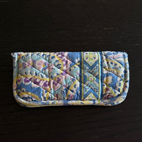 Vera Bradley Quilted Glasses Case - Blue and Yellow - Picture 1 of 6